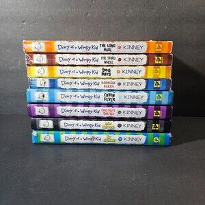 Diary of a Wimpy Kid Lot of 8 Books, 4 Paperback, 4 Hardback